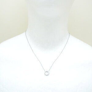 TIFFANY Open Circle Necklace Diamond Platinum